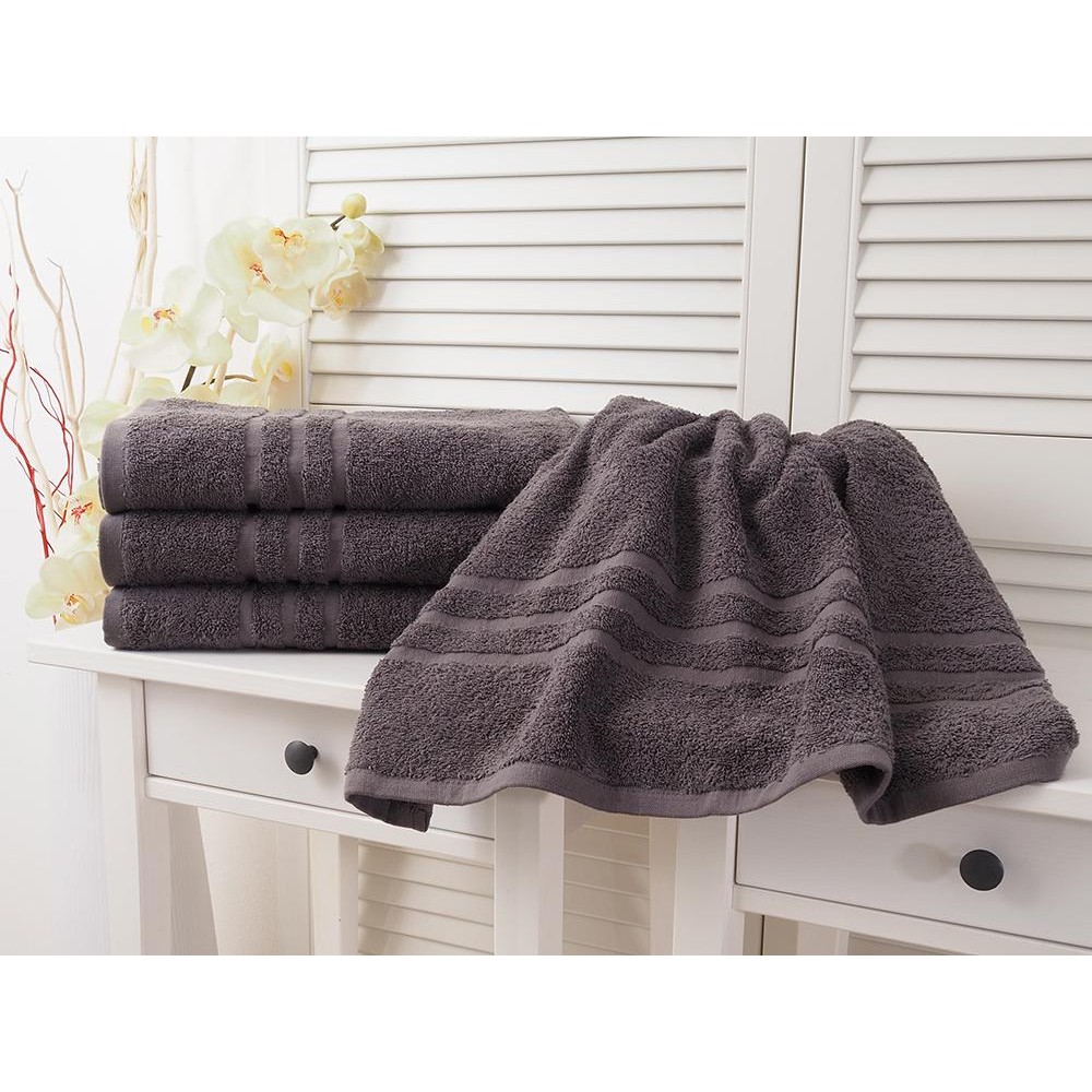 Bavlněný froté ručník Classic - Tmavě šedý