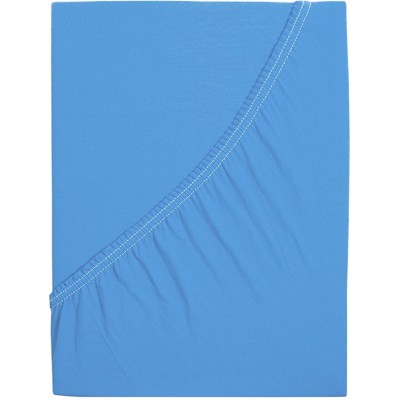Prostěradlo Jersey česaná bavlna MAKO - Nebeská modrá