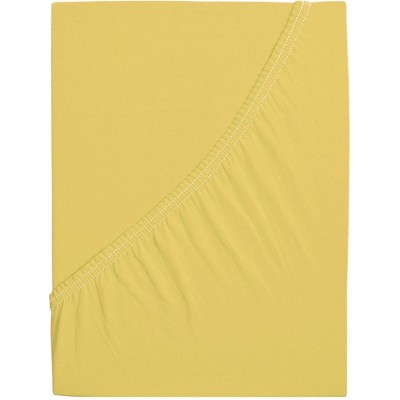 Prostěradlo Jersey česaná bavlna MAKO - Žlutá