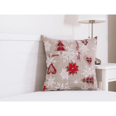 Vánoční dekorační polštářek 45x45 - Vánoční srdíčko